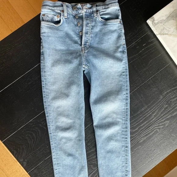 ReDone Jeans / High Rise Ankle Crop / color 'Mid 90s' / size 26